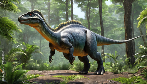 dinosaur king full body realistic mode on forest.1.png1_upscayl_4x_realesrgan-x4fast  AI 