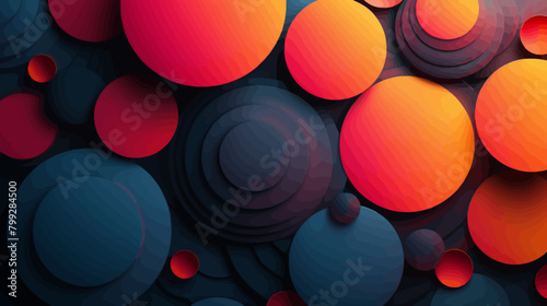 an abstract background consisting of circles and circles photo