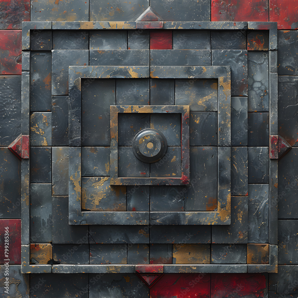 Ancient Stone Sculpture on Rough Canvas Ancient Stone Sculpture on Rough Canvas