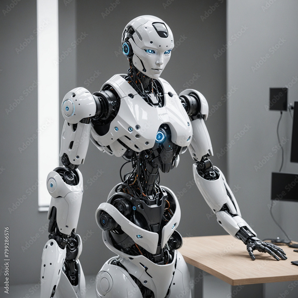 Futuristic robot companion for daily tasks Futuristic robot companion for daily tasks