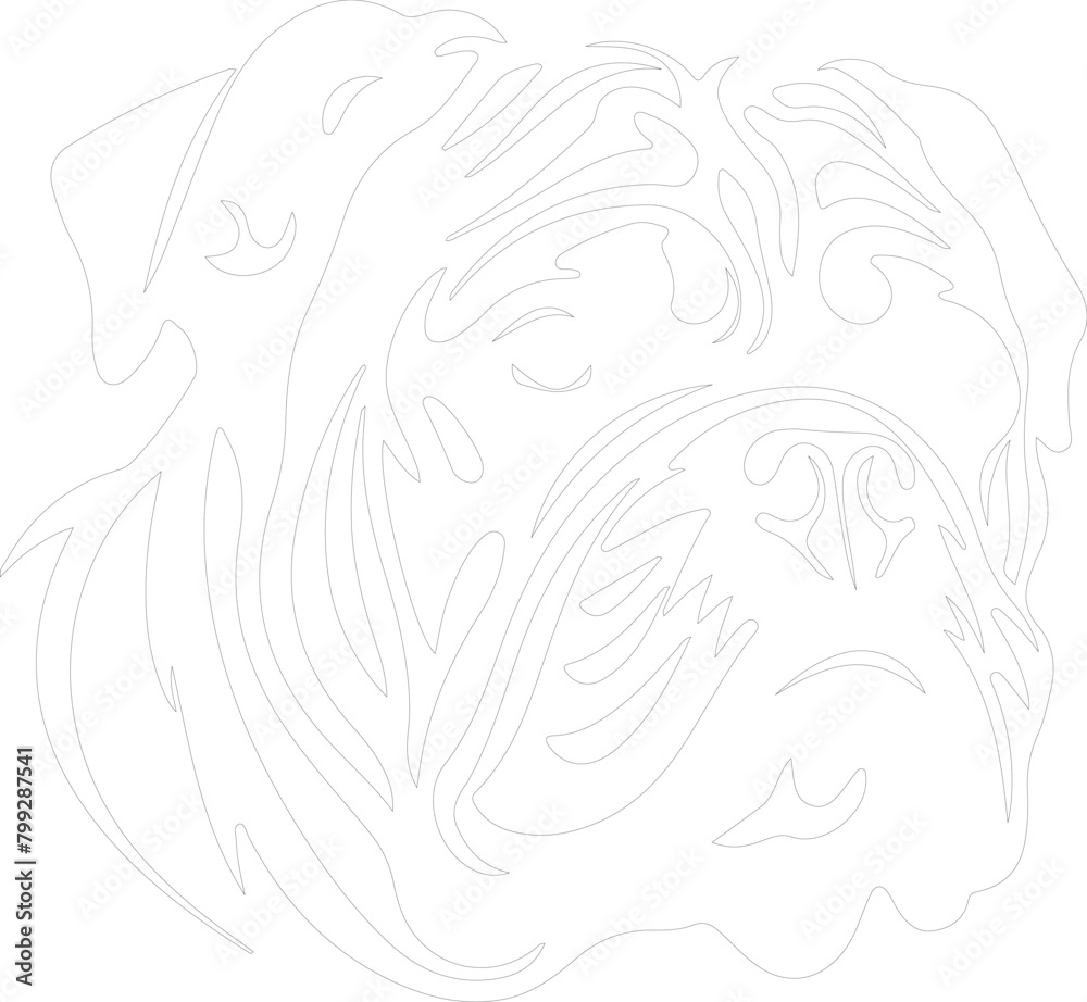 bulldog outline