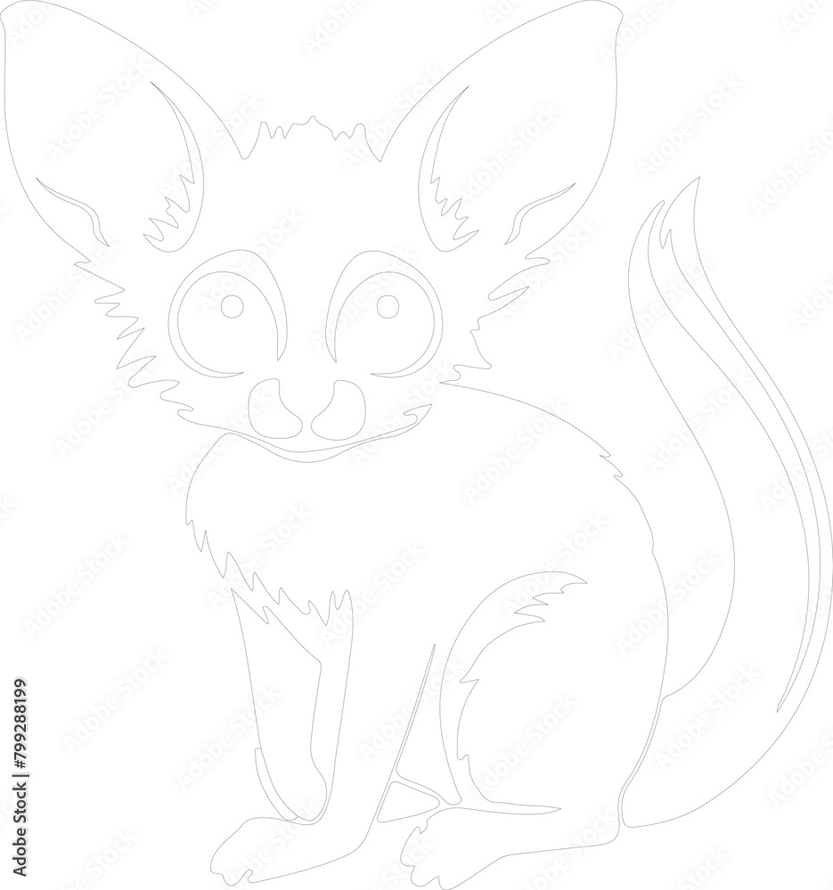 bushbaby outline bushbaby outline
