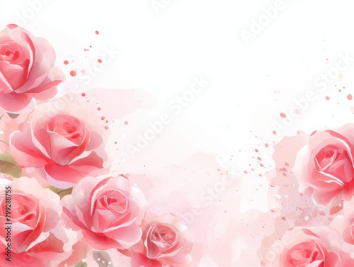 Rose splash banner watercolor background for textures backgrounds and web banners texture blank empty pattern with copy space for product 