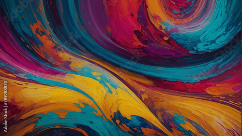 Full background with a wavy mix of colors : abstract, 4k wallpaper, full of color