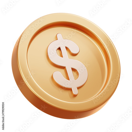 gold coins 3d icon illustration