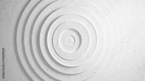 White abstract background with circles. 3d rendering  3d illustration.