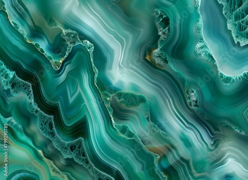 Beautiful green agate background, banner design Photorealistic image of natural gemstone surface with a beautiful wave texture Beautiful background for web design and print materials Stock photo with 