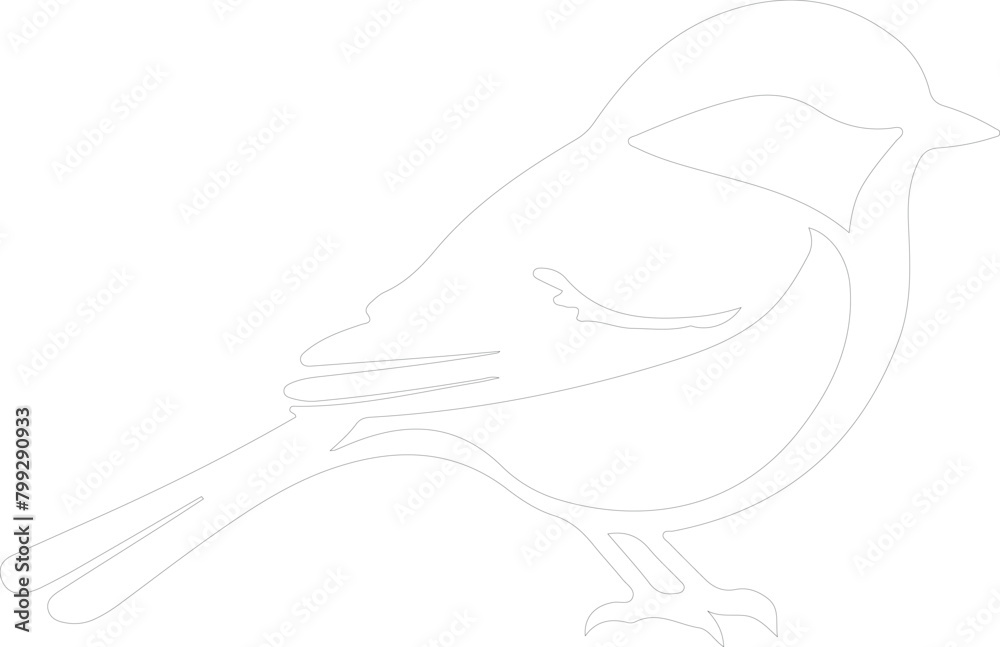 chickadee outline