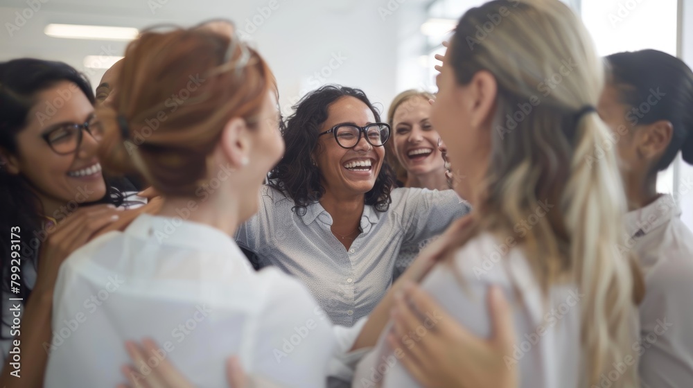 Obraz premium Diversity, corporate team, seminar discussion, brainstorming, and laughter. Marketing team, idea sharing, planning, and strategy debate