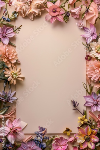 Sheet of Paper With Floral Design