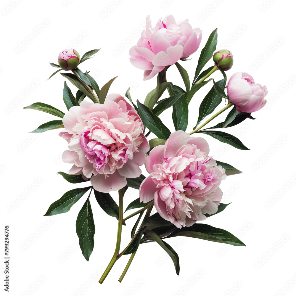 Peonies isolated on transparent background Peonies isolated on transparent background