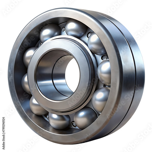 A wiped industrial bearing on transparency background
