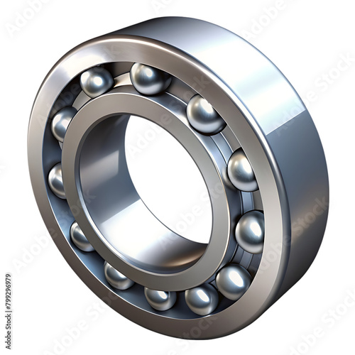 A wiped industrial bearing on transparency background photo