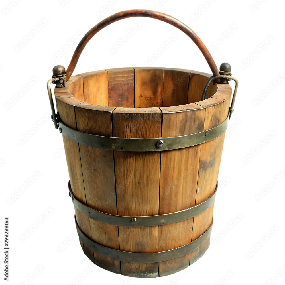 Old weathered barrel standing upright on a transparent background Old weathered barrel standing upright on a transparent background