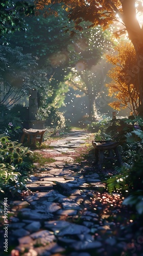 A beautiful path through a lush forest