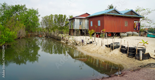 small fisherman village near kampot photo