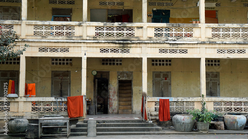 monastry building in battambang in cambodia