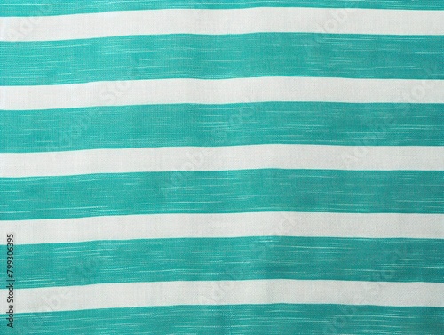 Teal white striped natural cotton linen textile texture background blank empty pattern with copy space for product design or text copyspace mock-up template fo