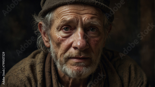 old man with old look 