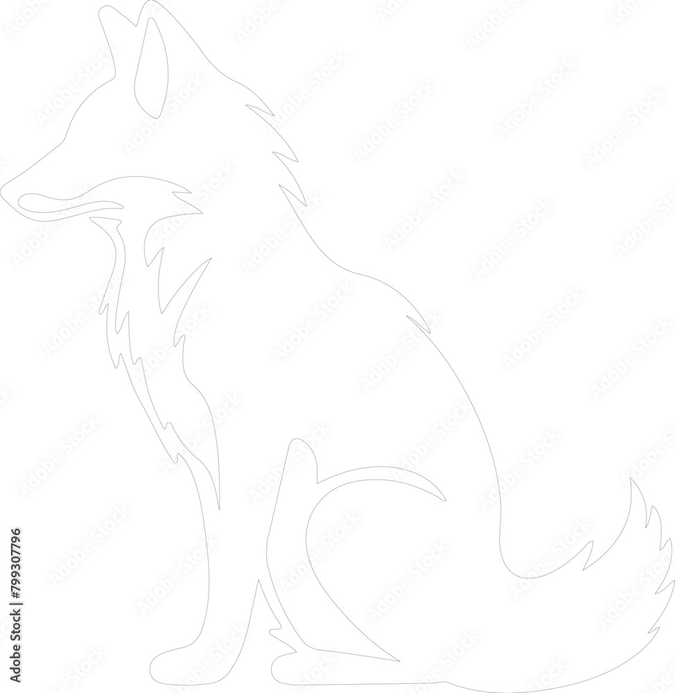 fox outline fox outline