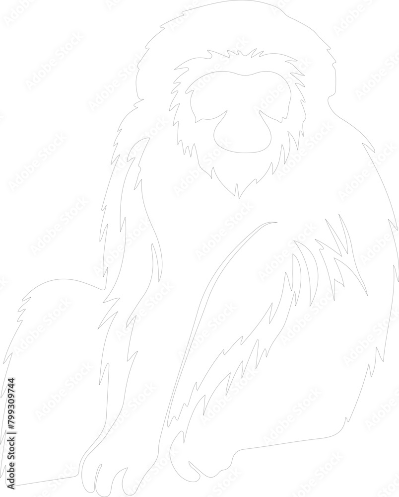 gibbon outline gibbon outline