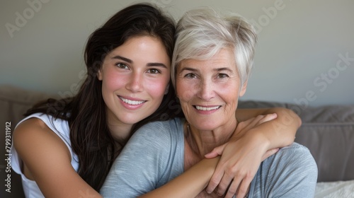 A Portrait of Grandmother and Granddaughter