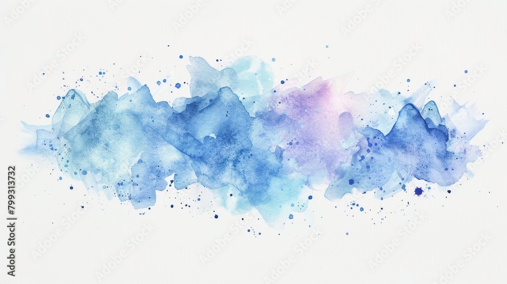 Fototapeta premium Watercolor Drawing on White Background Generative AI