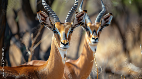 African Impala antelopes