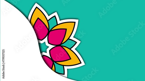 Floral mandala Frame Animation Background. Mandala Frame element.
 (ID: 799317125)