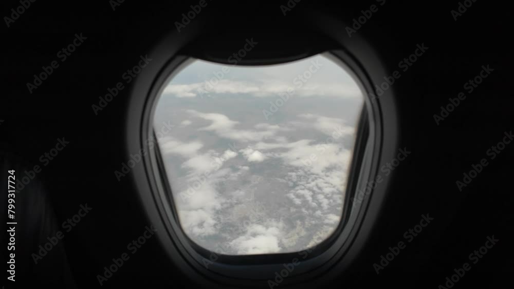 Sky and earth from passenger plane