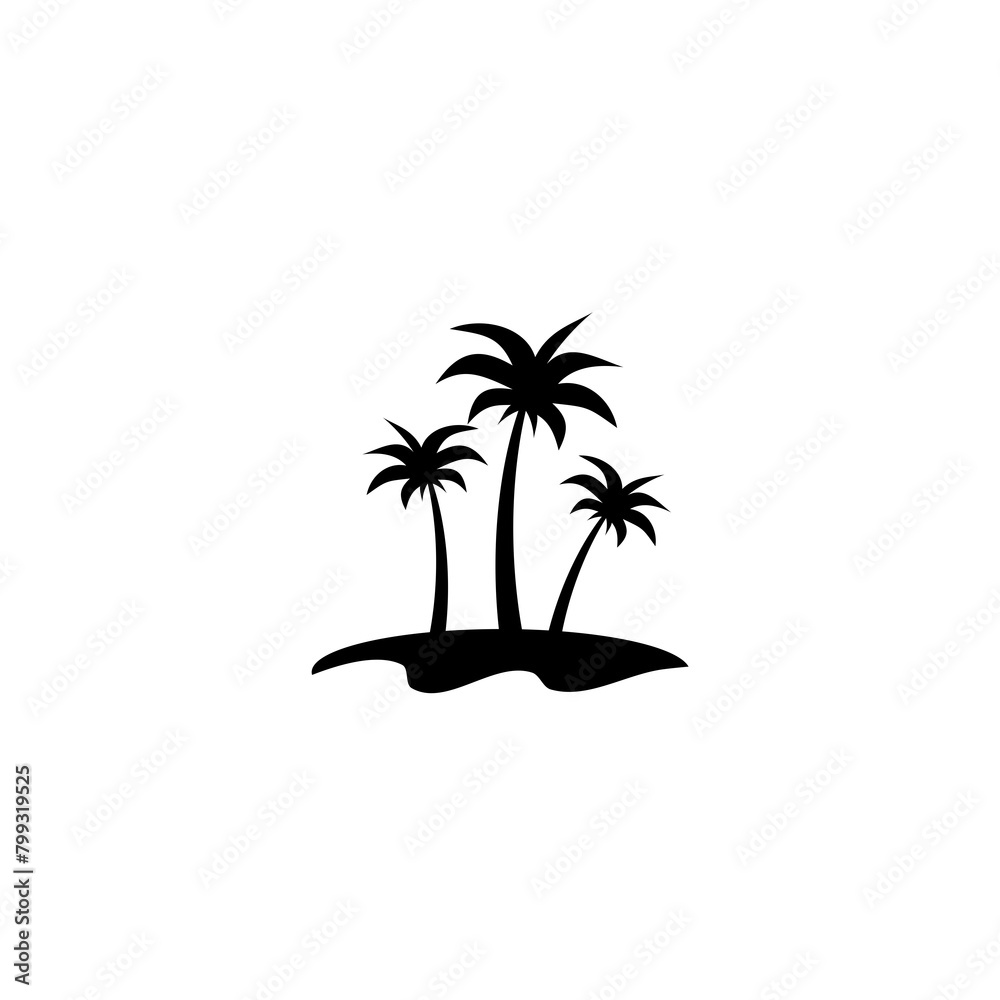 Fototapeta premium Palm tree icon isolated on white background