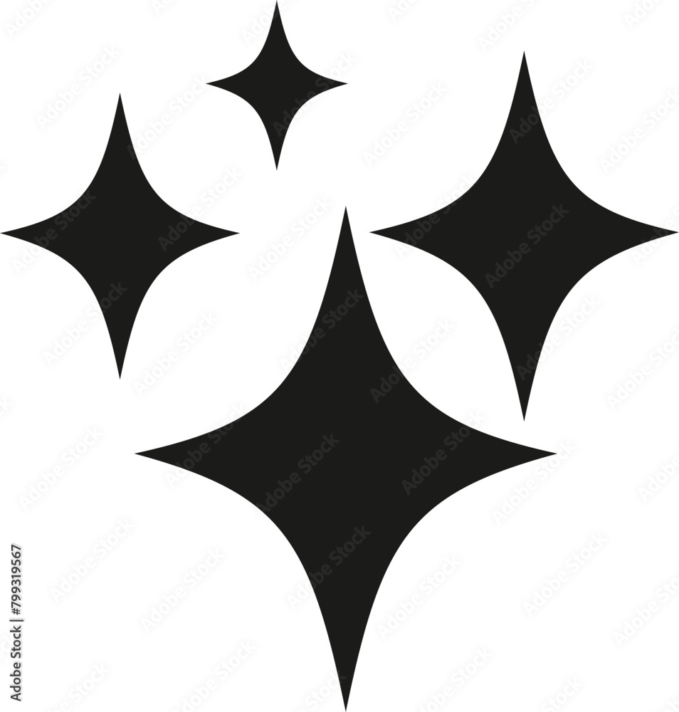 Black sparkling stars vector illustration Black sparkling stars vector illustration