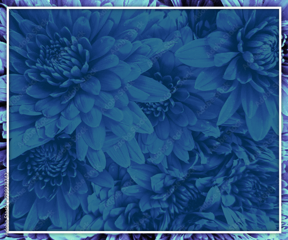 abstract flower textured background with blue glassmorphism effect and ...