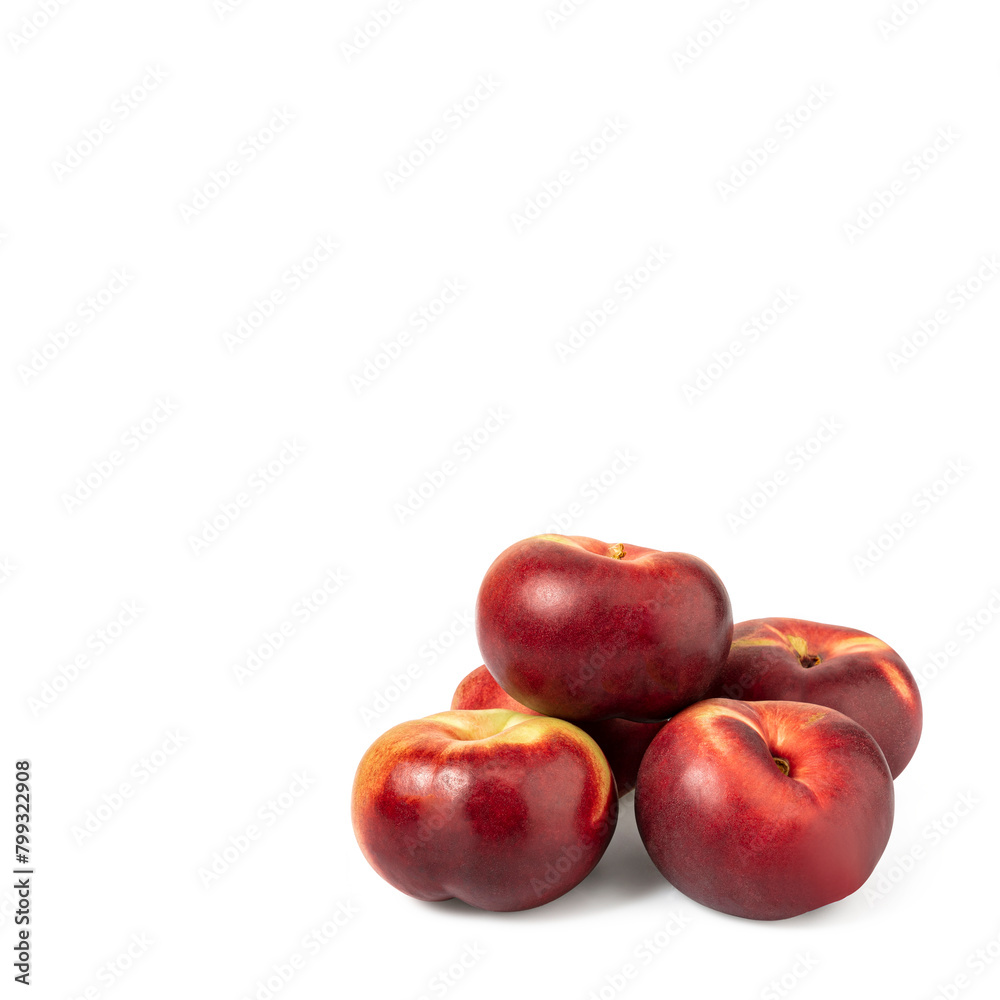 Set of fresh five whole plum fruit isolated on white background. clipping path included. Set of fresh five whole plum fruit isolated on white background. clipping path included.