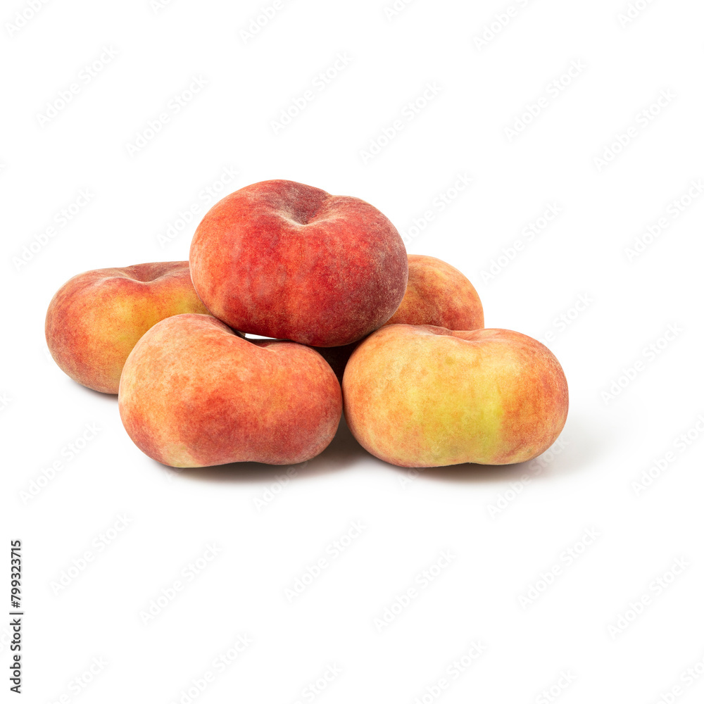 Set of fresh five whole plum fruit isolated on white background. clipping path included. Set of fresh five whole plum fruit isolated on white background. clipping path included.