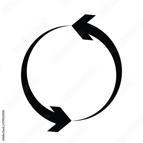 circle arrow. two arrow spin icon, recycle round, circle refresh or restart, letter p refresh logo, letter p arrow logo, letter o arrow logo with vector. eps 10.
