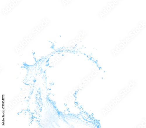 Captivating Water-Drop Splashing, water wave isolated on white background, water design element, drop, splash set, Transparent water splash and wave,