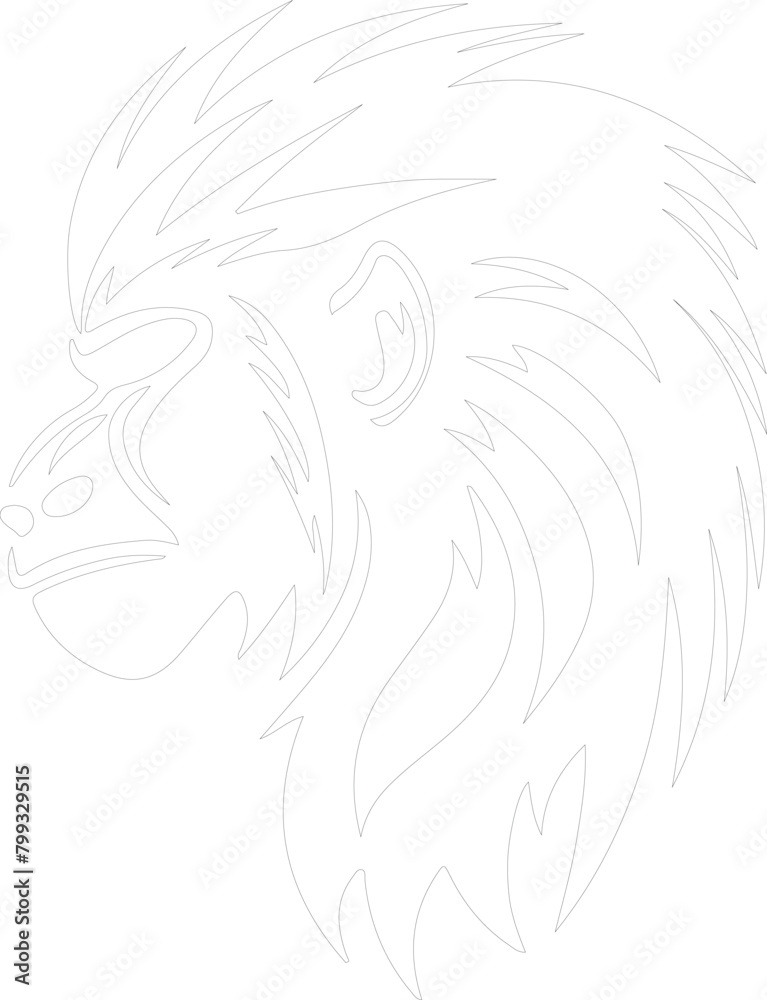 mandrill outline mandrill outline