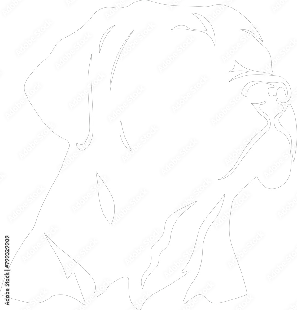 mastiff outline