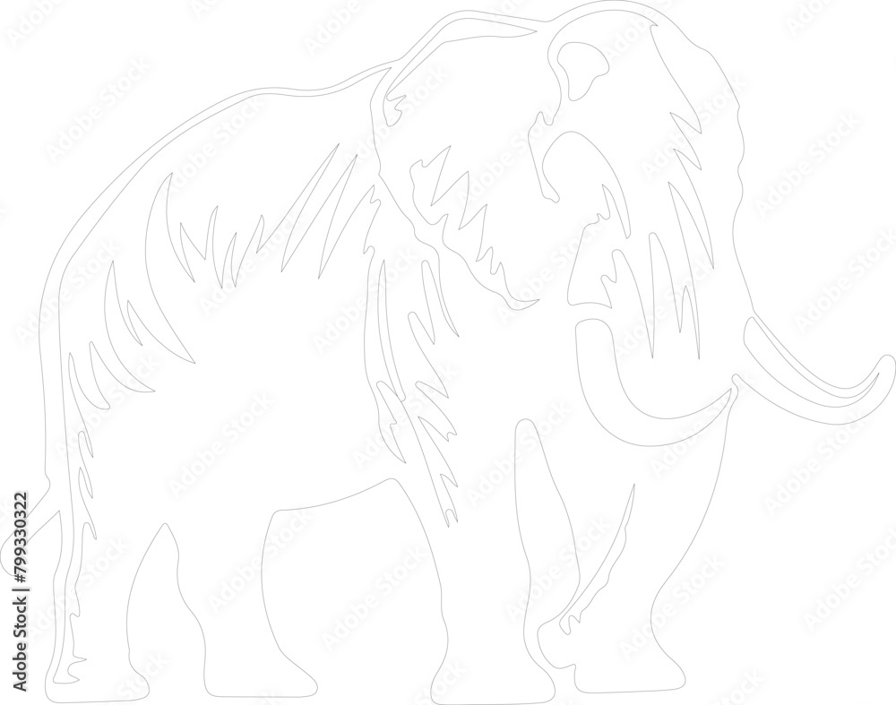 Obraz premium mastodon outline