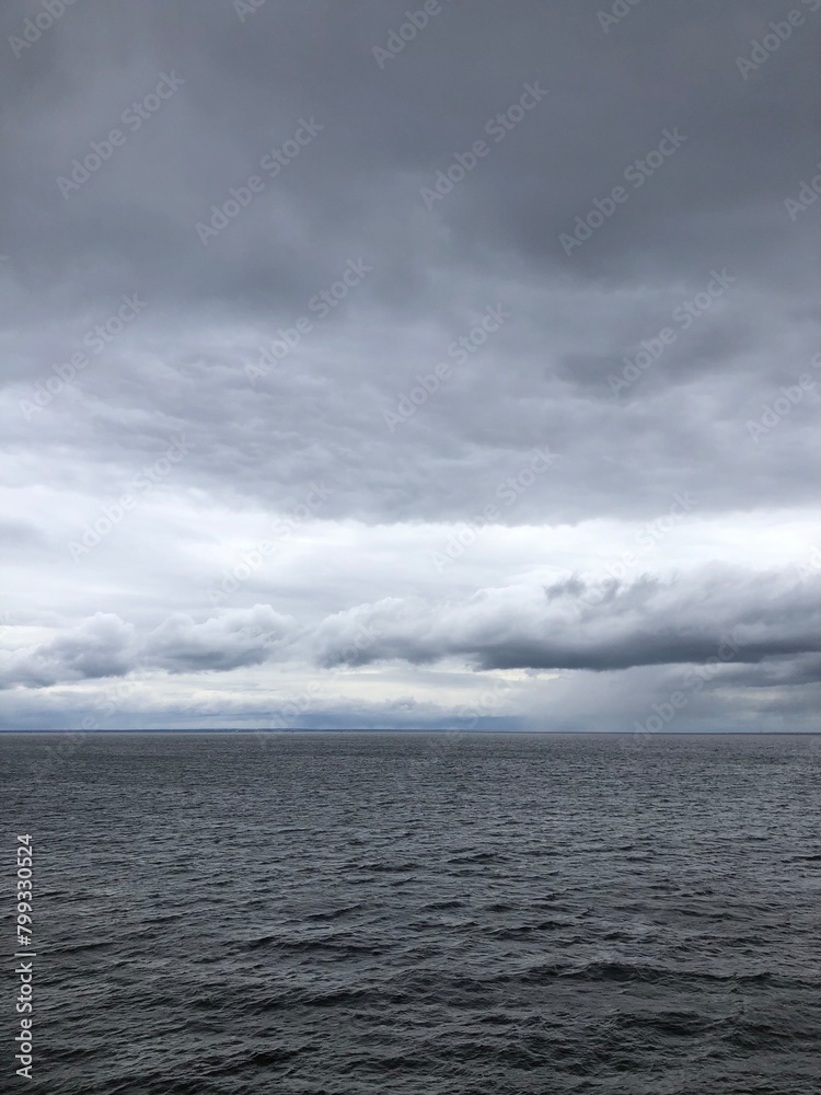 stormy clouds over the sea