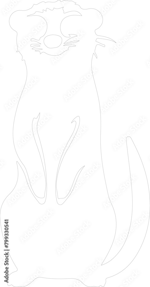 meerkat outline meerkat outline