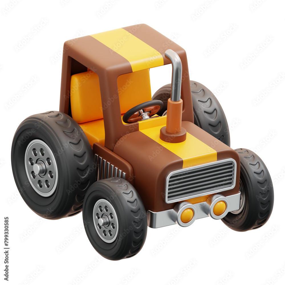 tractor 3d icon illustration tractor 3d icon illustration