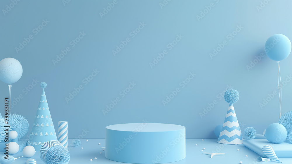3d rendering of colorful blue background wall with birthday party decoration, blue colors, empty wall mock up, birthday invitation, greeting card
3d rendering of colorful blue background wall with birthday party decoration, blue colors, empty wall mock up, birthday invitation, greeting card
