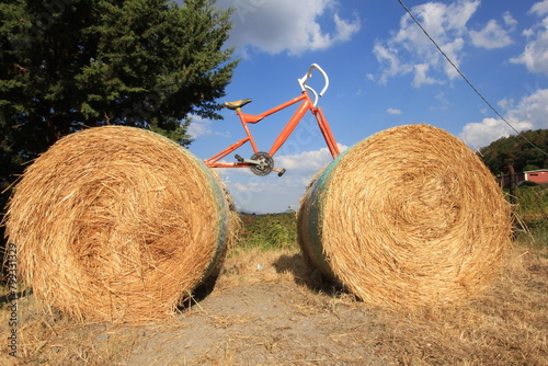 bike with bales