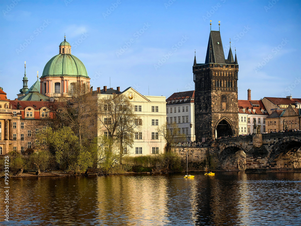 Gothic Tower of Charles Bridge Praha Bohemia Czech Republic Europe Gothic Tower of Charles Bridge Praha Bohemia Czech Republic Europe