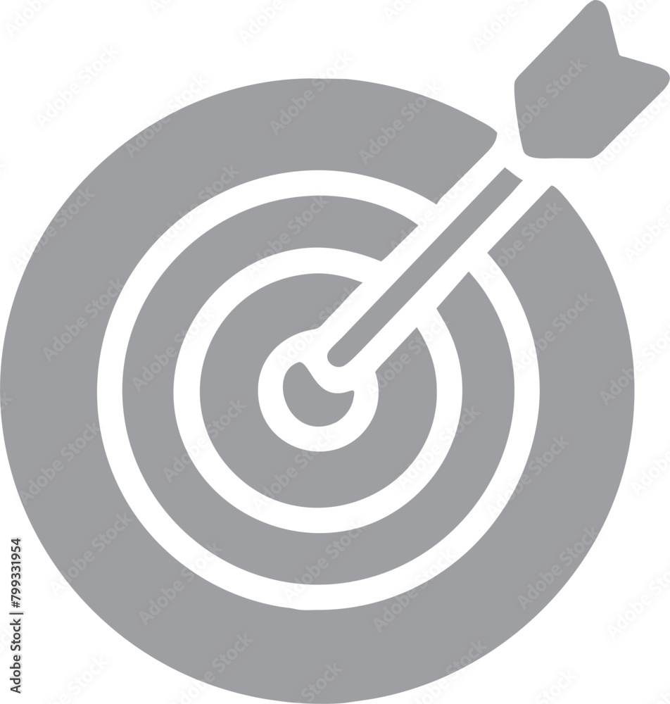 darts hitting target, pictogram