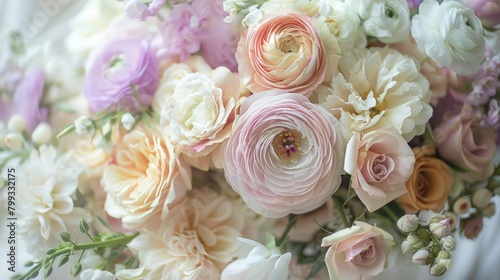 Bouquet of flowers on table