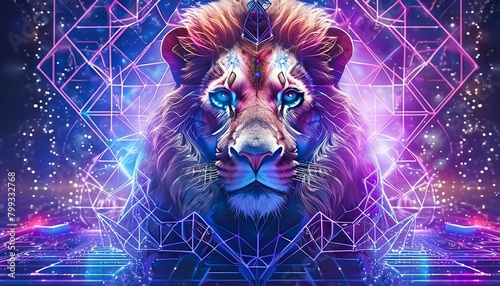 lion  background  material  illustration  art  graphic  design  cool  designer  Generative AI