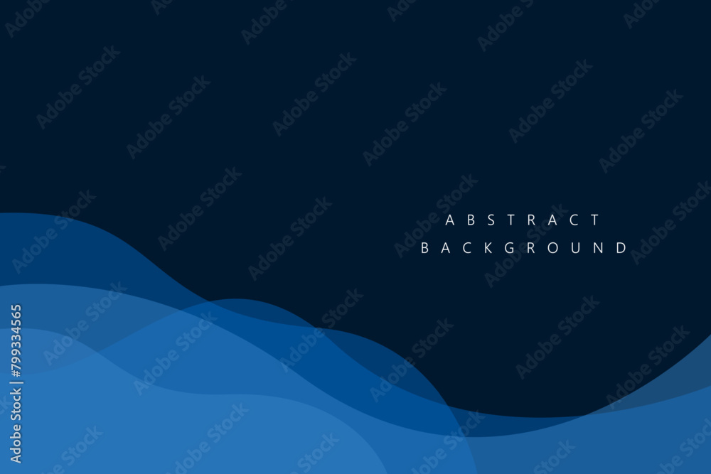 Blue wave modern background overlaps for corporate concept, template, poster, brochure, website, flyer design. Vector illustration